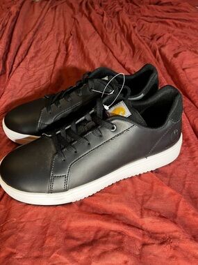 Carhartt Detroit Leather Sneaker - Black with White Sole